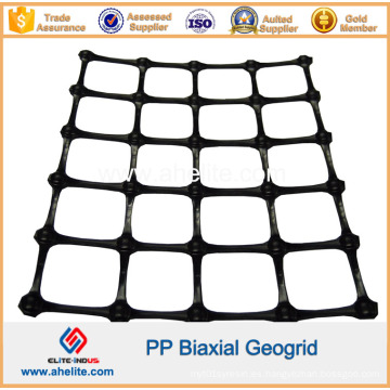 Geogrid biaxial del polipropileno de los PP plásticos con el certificado del CE